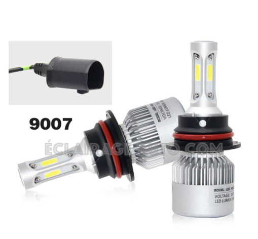 Kit DE 2 AMPOULES LED VENTILEE HB5 16000LM POUR AUTO MOTO ET CAMION