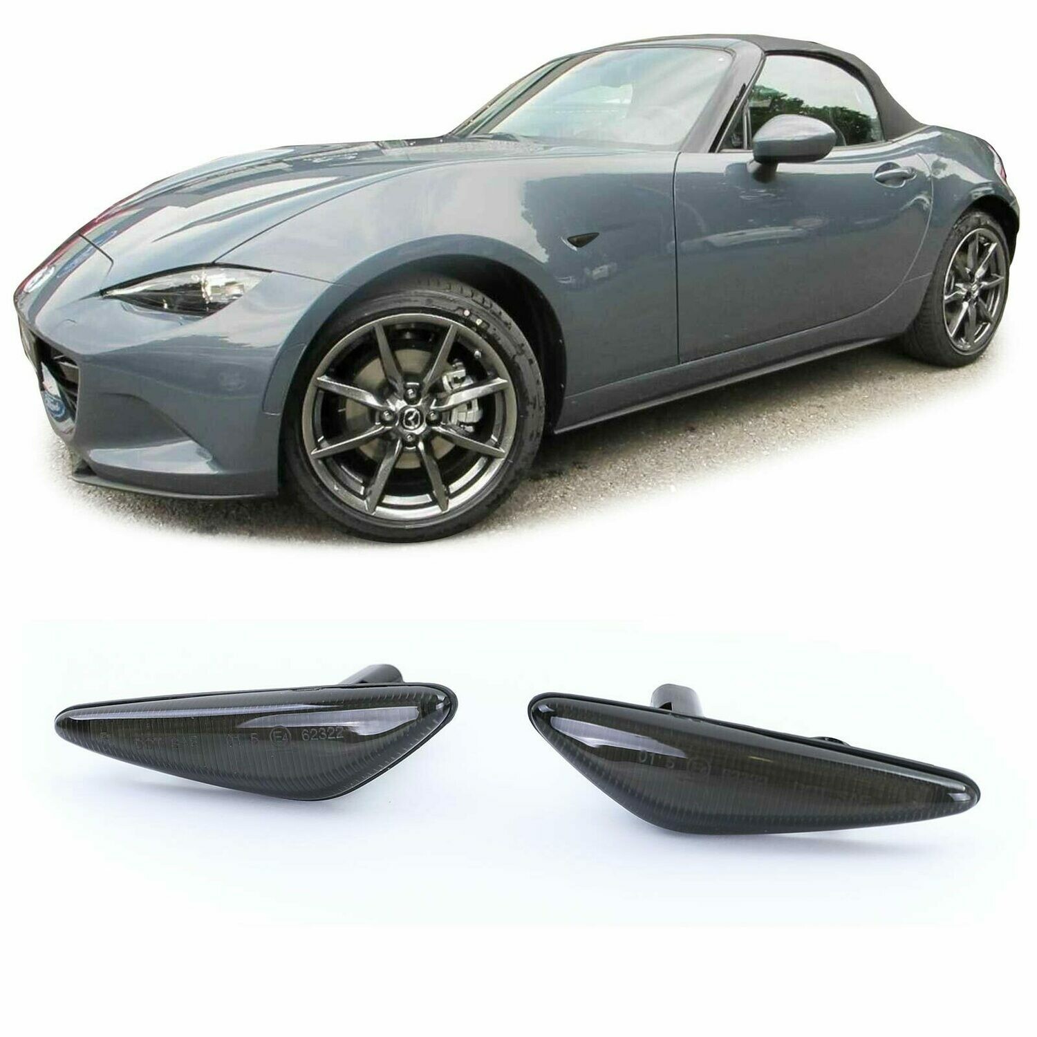 Paire de clignotants latéraux à LED pour Mazda 5 CW 2010 - 2013 6 GH 2007 - 2013 MX5 ND RX8
