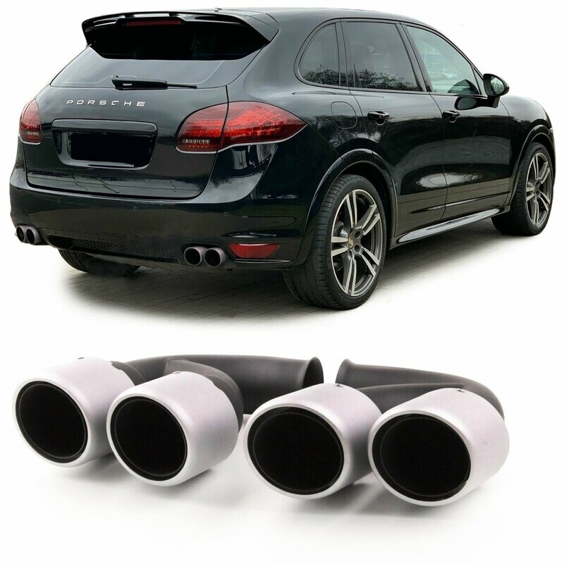 Sorties d'échappement sport inox pour Porsche Cayenne V8 GTS Turbo S 2010 - 2014