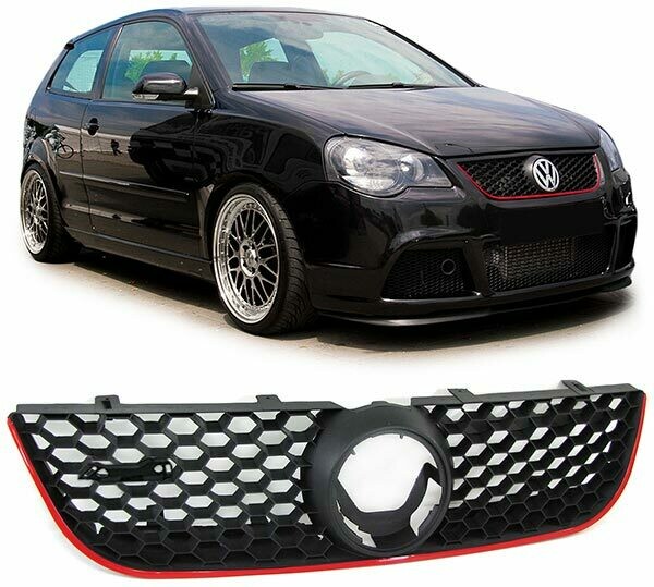 Calandre / Grille en nid d'abeille Sport Look pour Volkswagen Polo 9N3 2005 - 2009