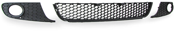 Calandre / Grille en nid d'abeille + couvercles antibrouillard Sport Look pour Volkswagen golf 6 1K 2008 - 2013