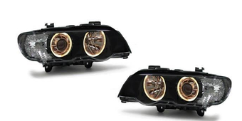 Paire de phares Angel Eyes look Pack M Performance pour BMW X5 E53 1999 - 2003