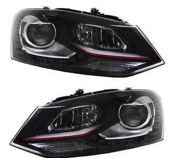 Paire de phares avant pour Volkswagen Polo 6R 6C 2010 - 2017
