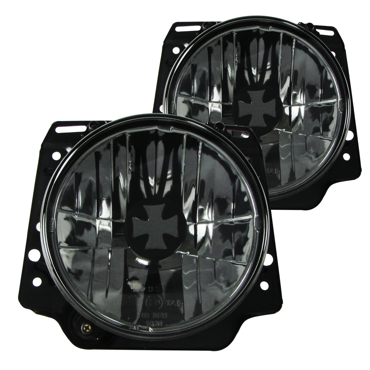 Paire de phares avant avec capuchon en croix pour Volkswagen Golf 2 1983 - 1991