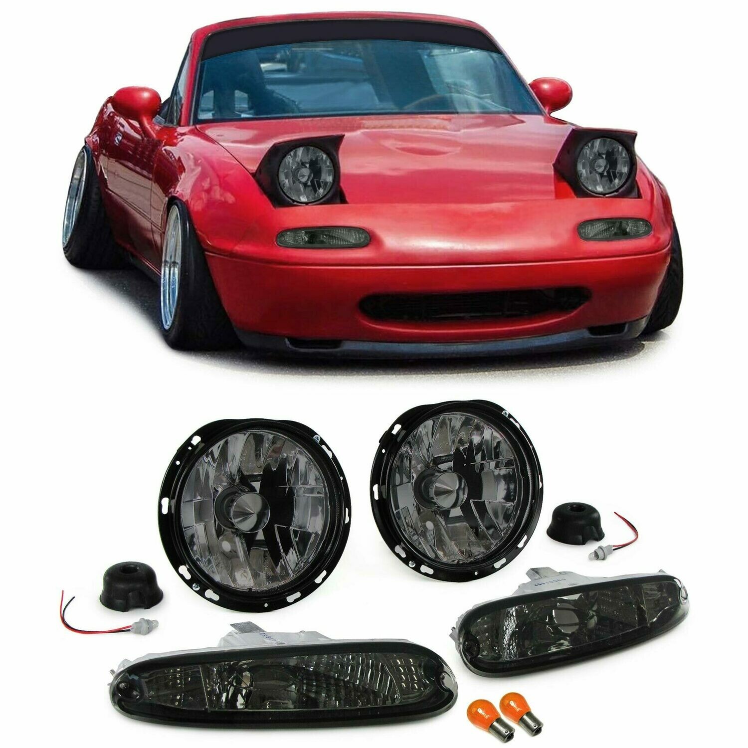 Paire de phares avant + Clignotants pour Mazda MX5 NA 1990 - 1998