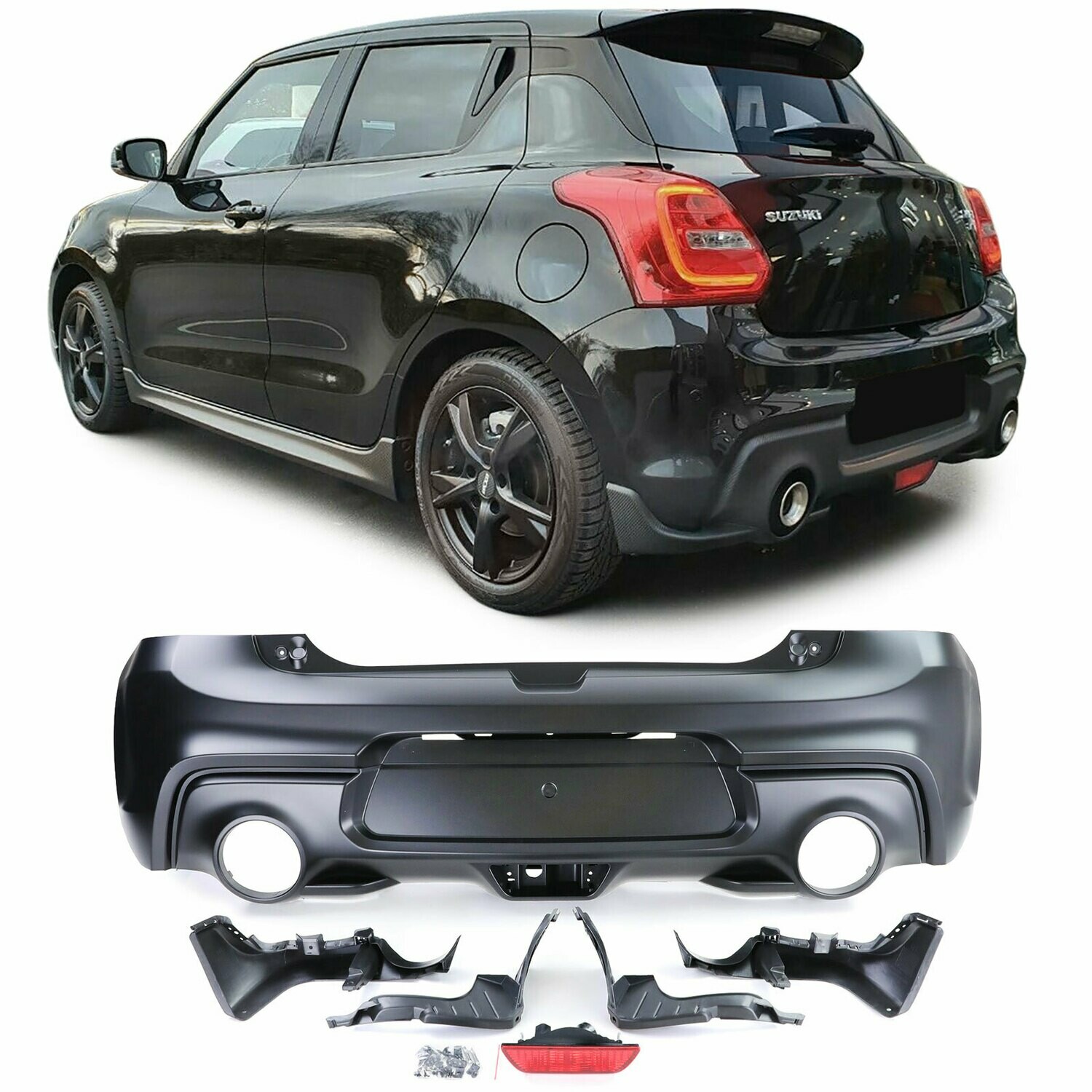 Pare choc arrière sport look  avec diffuseur pour Suzuki Swift AZ à partir de 2017