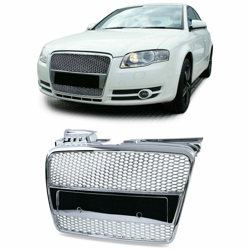 Calandre / Grille en nid d'abeille pour Audi A4 B7 2004 - 2007 + Cabrio 2006 - 2009