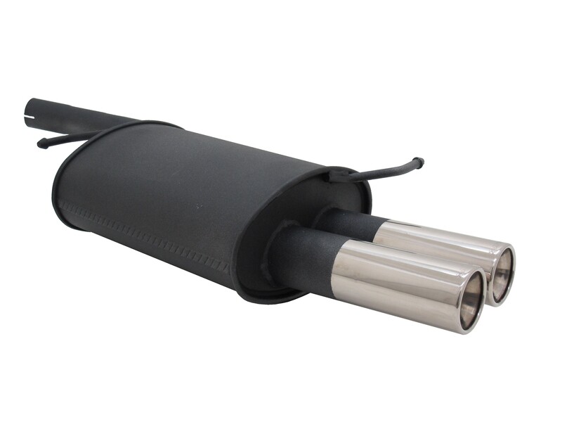 Silencieux / Pot d'échappement pour Audi A4 B6 / 8E 2x76mm à partir de 2001