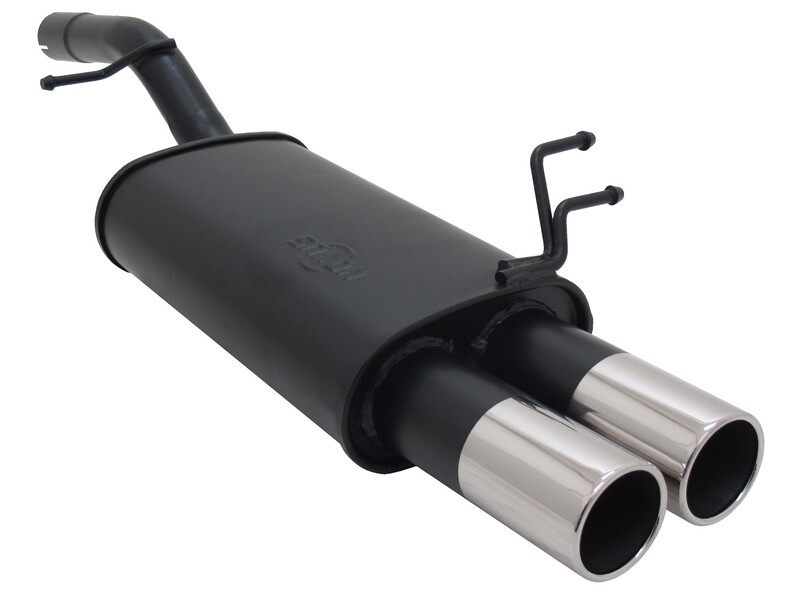 Silencieux / Pot d'échappement 2x76mm pour Ford Fiesta JH / JD 2001 - 2008