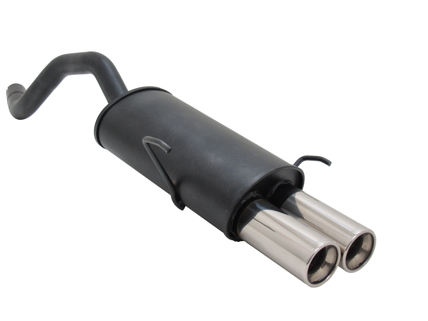 Silencieux / Pot d'échappement 2x76mm pour Fiat Punto 2 188 1999 - 2003