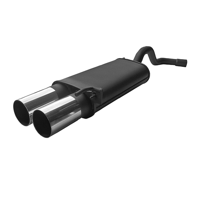 Silencieux / Pot d'échappement 2 x 76 mm pour Mercedes Classe C W203 à partir de 2000