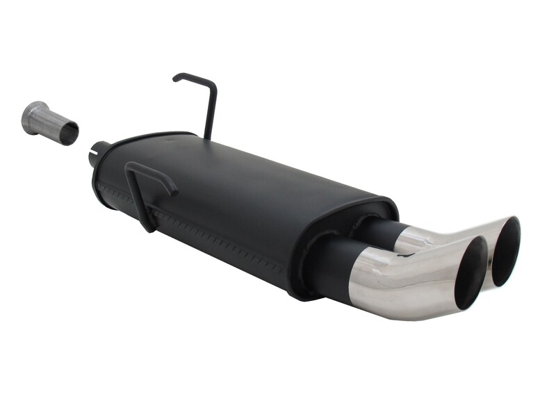 Silencieux / Pot d'échappement 2x76 mm pour Peugeot 206 à partir de 1998