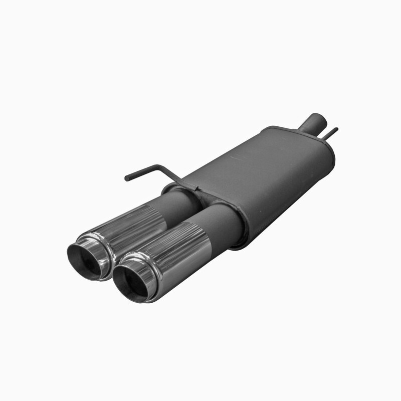 Silencieux / Pot d'échappement 2 x 76 mm pour Mercedes Classe C W203 à partir de 2000