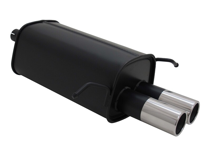 Silencieux / Pot d'échappement 2 x 76 mm pour Mercedes Classe C W203 à partir de 2000