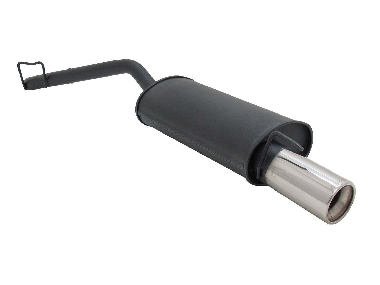 Silencieux / Pot d'échappement en acier 1x90mm pour Renault Clio 1