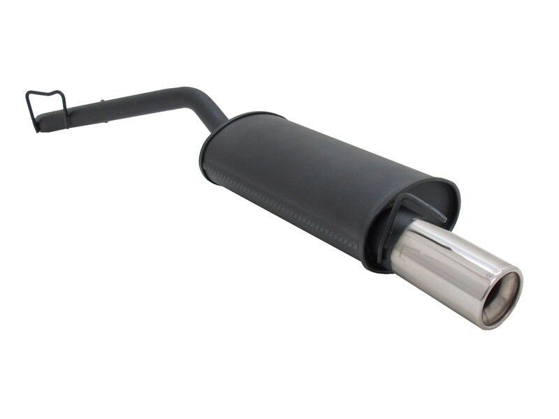 Silencieux / Pot d'échappement en acier 1x90mm pour Renault Clio 1