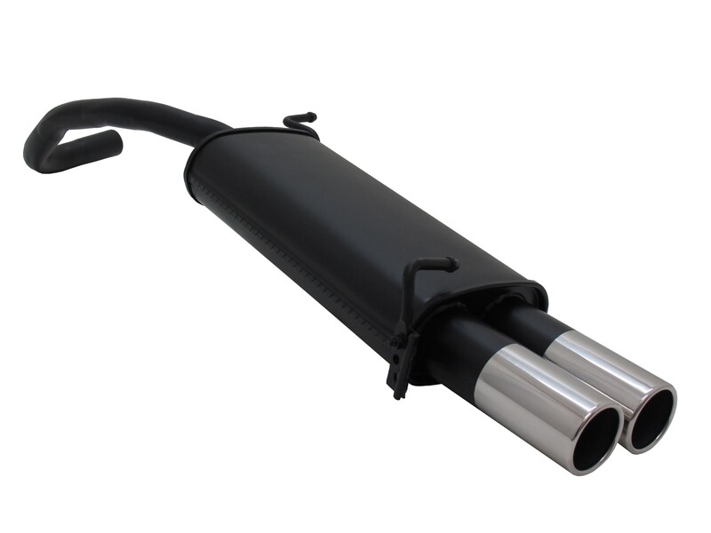 Silencieux / Pot d'échappement  en acier 2 x 76mm pour Skoda Fabia