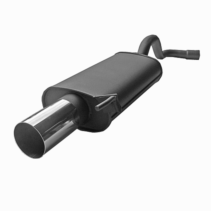 Silencieux / Pot d'échappement  en acier 1x90mm pour Renault Clio 2 à partir de 1998