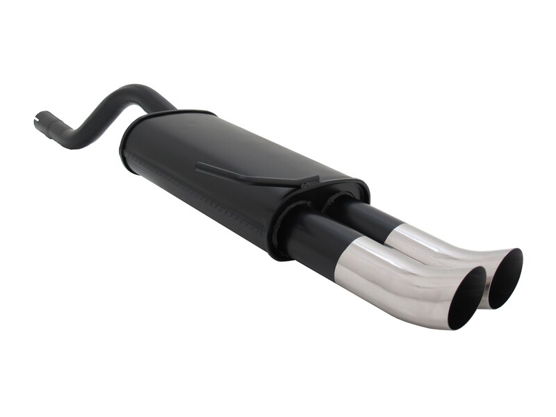 Silencieux / Pot d'échappement  en acier 2x76mm pour Renault Clio 2 à partir de 1998
