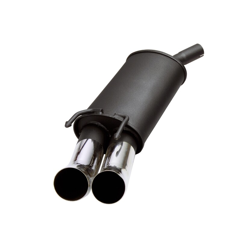 Silencieux / Pot d'échappement  en acier 2 x 76mm pour Renault Twingo I 1993 - 2007