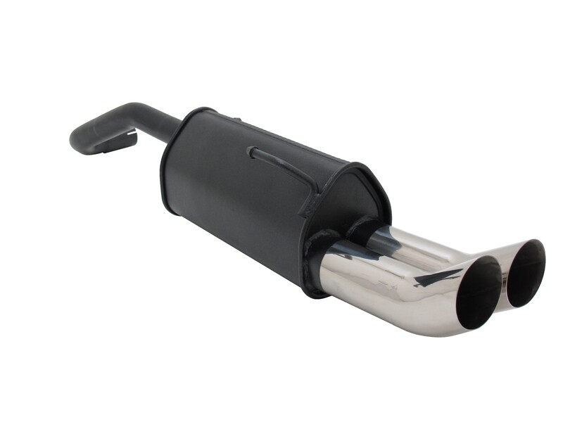 Silencieux / Pot d'échappement en acier 2x76mm pour Seat Arosa 1998 - 2004 + Volkswagen Lupo 1998 - 2005