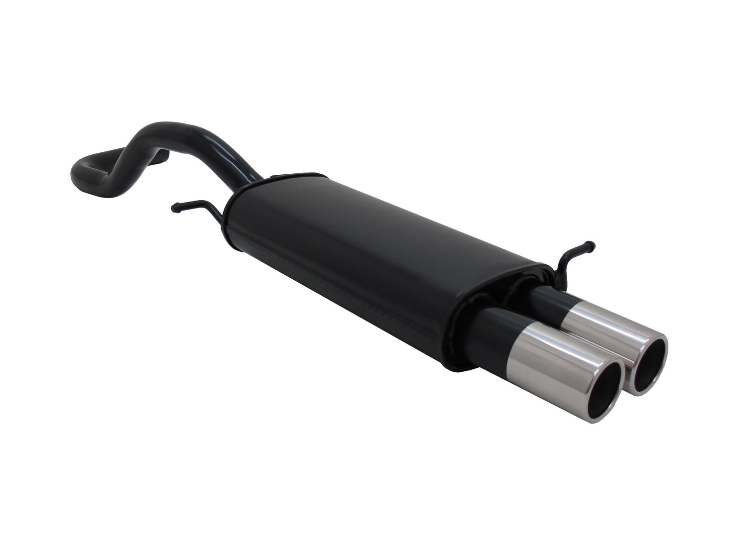 Silencieux / Pot d'échappement en acier 2x76mm pour Seat Ibiza 1996 - 1999