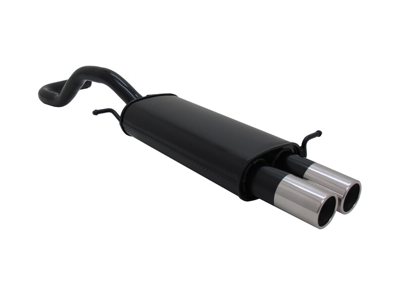 Silencieux / Pot d'échappement en acier 2x76mm pour Seat Ibiza 1996 - 1999