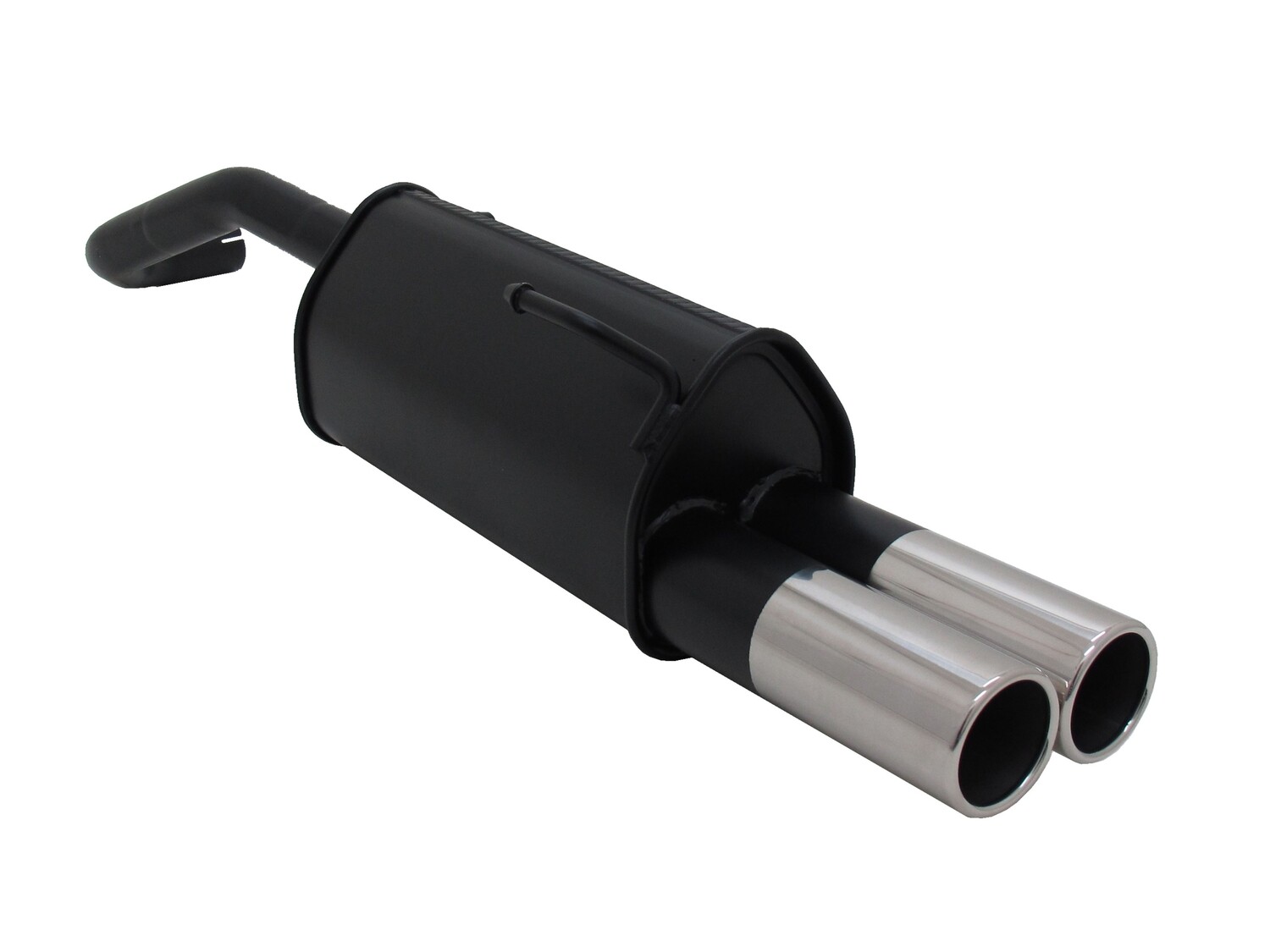 Silencieux / Pot d'échappement en acier 2x76mm pour Seat Arosa 1998 - 2004 + Volkswagen Lupo 1998 - 2005