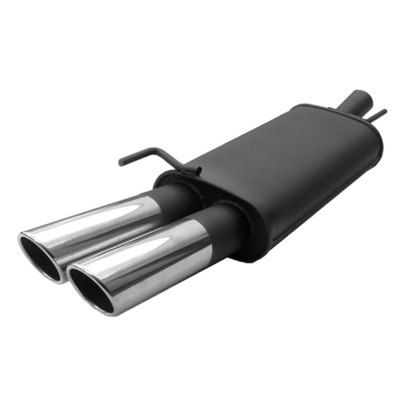 Silencieux / Pot d'échappement en acier 2x76mm pour Seat Leon