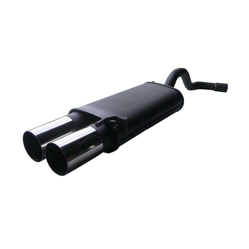 Silencieux / Pot d'échappement en acier 2x76mm pour Opel Astra G 1998 - 2004
