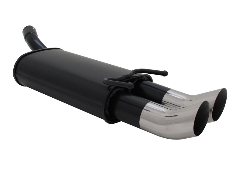 Silencieux / Pot d'échappement en acier 2x76mm pour Opel Corsa B 1993 - 2000