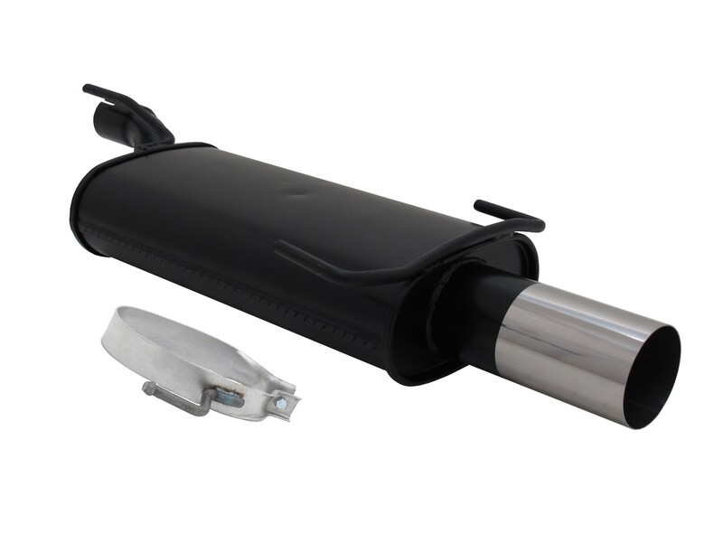 Silencieux / Pot d'échappement en acier 1x90mm pour Opel Astra F 1991 - 1998 + Kadett E 1984 - 1991