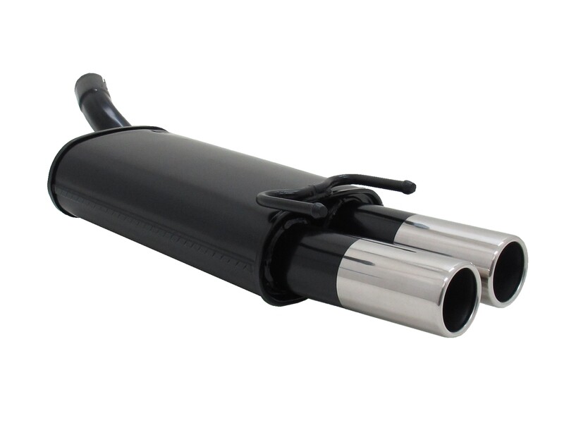 Silencieux / Pot d'échappement en acier 2x76mm pour Opel Corsa B 1993 - 2000