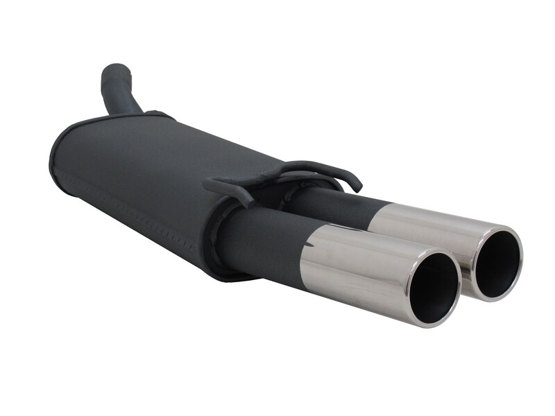 Silencieux / Pot d'échappement en acier 2x76mm pour Opel Tigra A 1994 - 2000