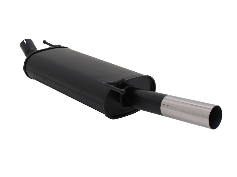 Silencieux / Pot d'échappement en acier 1x60mm pour Volkswagen Golf 3 1991 - 1998 + Golf 4 1998 - 2002