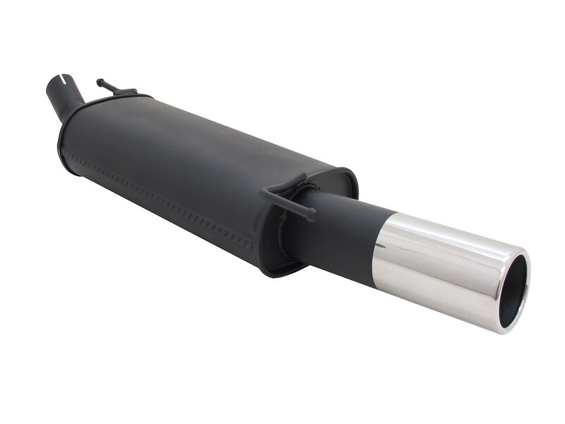 Silencieux / Pot d'échappement en acier 1x90mm pour Volkswagen Golf 3 1991 - 1998 + Golf 4 1998 - 2002