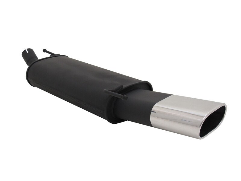 Silencieux / Pot d'échappement en acier 135x75mm pour Volkswagen Golf 3 1991 - 1998 + Golf 4 1998 - 2002