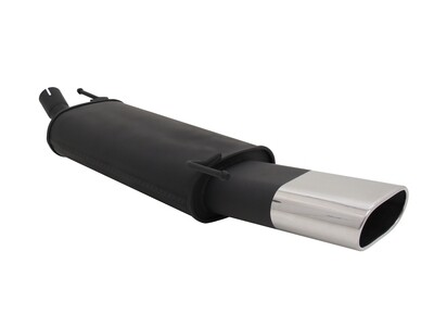 Silencieux / Pot d'échappement en acier 135x75mm pour Volkswagen Golf 3 1991 - 1998 + Golf 4 1998 - 2002