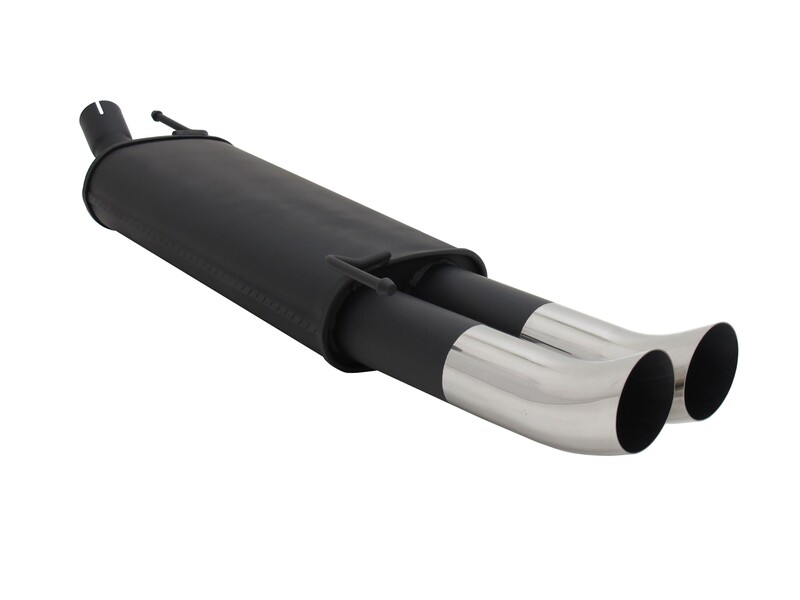 Silencieux / Pot d'échappement en acier 2x76mm pour Volkswagen Golf 3 1991 - 1999