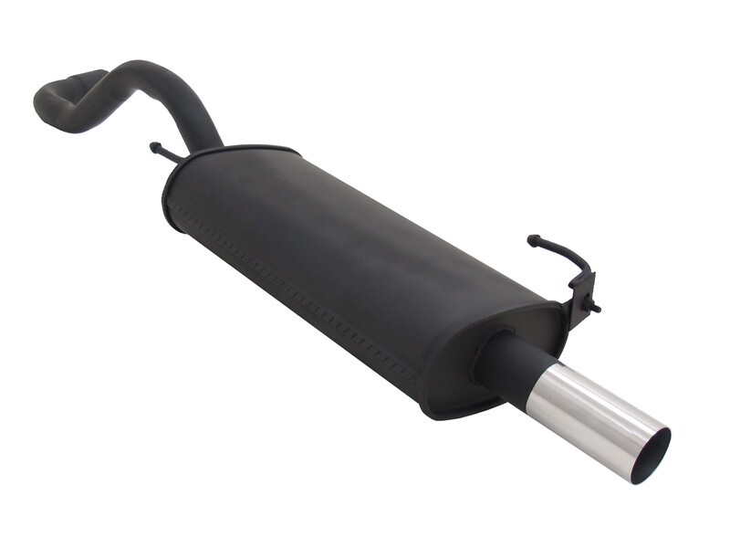 Silencieux / Pot d'échappement en acier 1x60mm pour Volkswagen Polo 6N 6N2 1994 - 2001