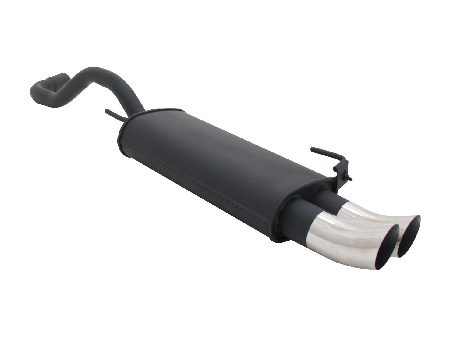 Silencieux / Pot d'échappement en acier 2x76mm pour Volkswagen Polo 6N 6N2 1994 - 2001