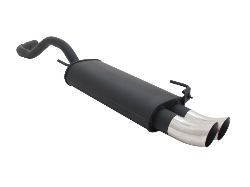 Silencieux / Pot d'échappement en acier 2x76mm pour Volkswagen Polo 6N 6N2 1994 - 2001