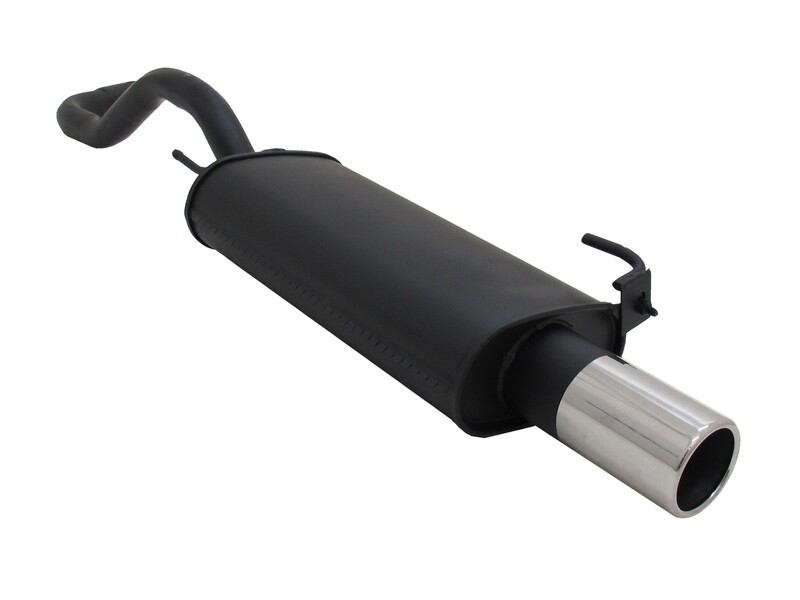 Silencieux / Pot d'échappement en acier 1x90mm pour Volkswagen Polo 6N 6N2 1994 - 2001