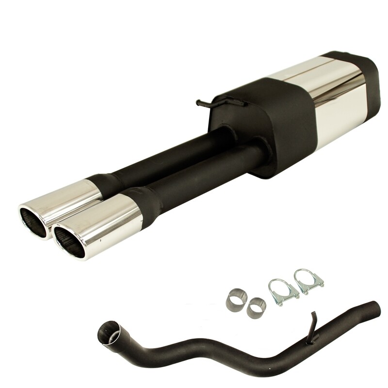 Silencieux / Pot d'échappement en acier inoxydable  2x87/70mm pour Skoda Octavia 1U