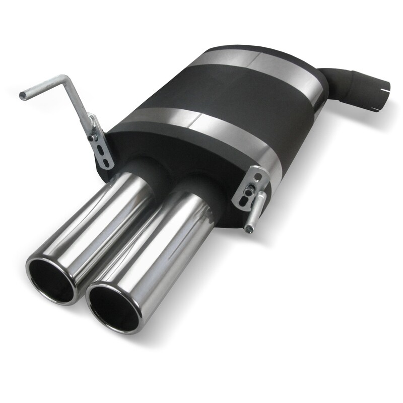 Silencieux / Pot d'échappement en acier inoxydable  2x76mm pour Mercedes Classe C2002 / W208
