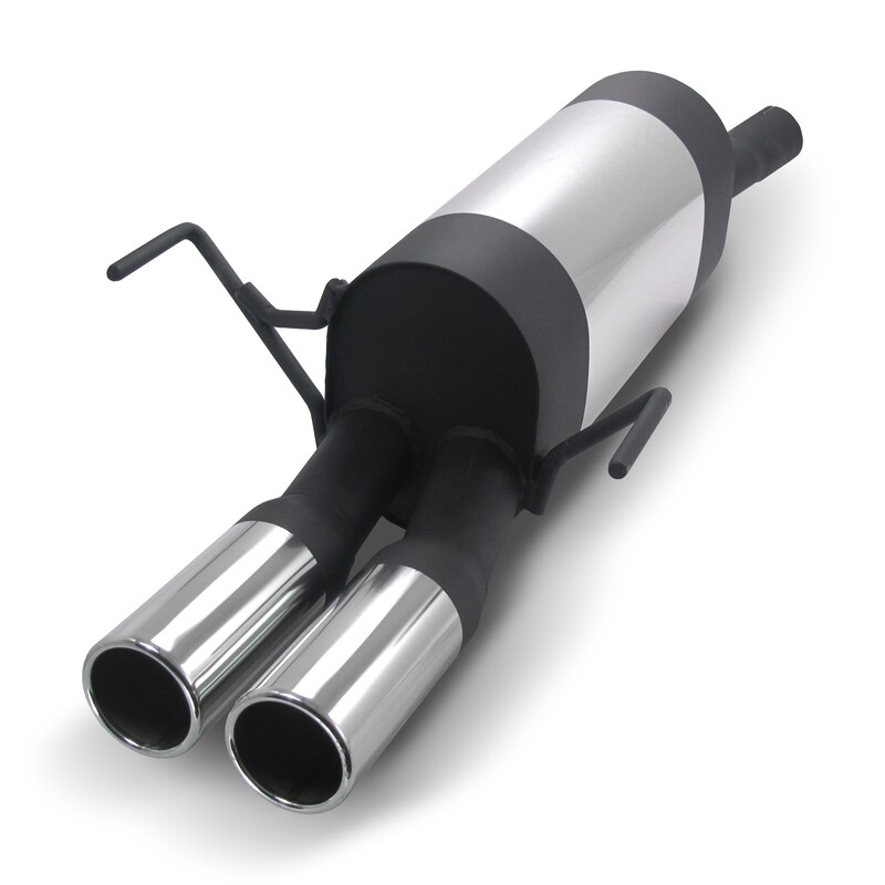Silencieux / Pot d'échappement en acier inoxydable  2x76mm pour Opel Astra H
