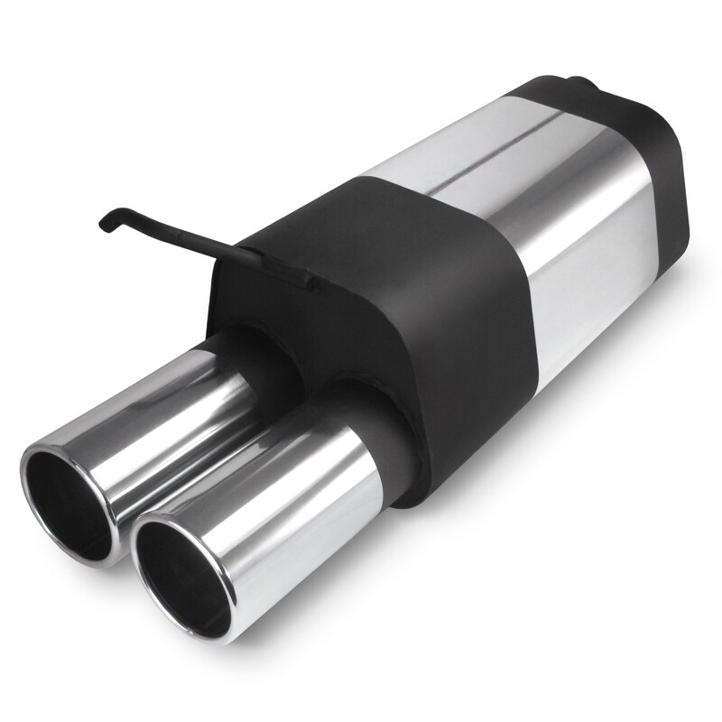 Silencieux / Pot d'échappement en acier inoxydable 2x90mm pour Seat Leon Audi A3 Volkswagen New Beetle + Golf IV