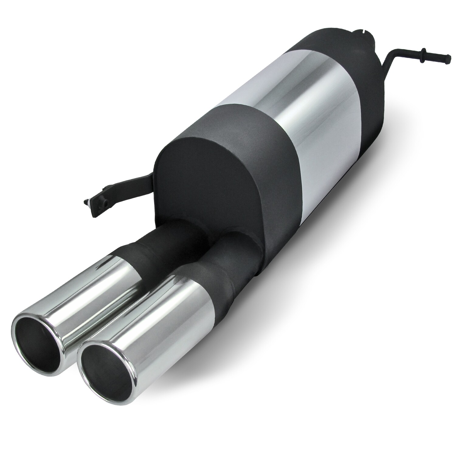 Silencieux / Pot d'échappement en acier inoxydable  2x76mm pour Volkswagen Polo 9N 9N3 2001 - 2009