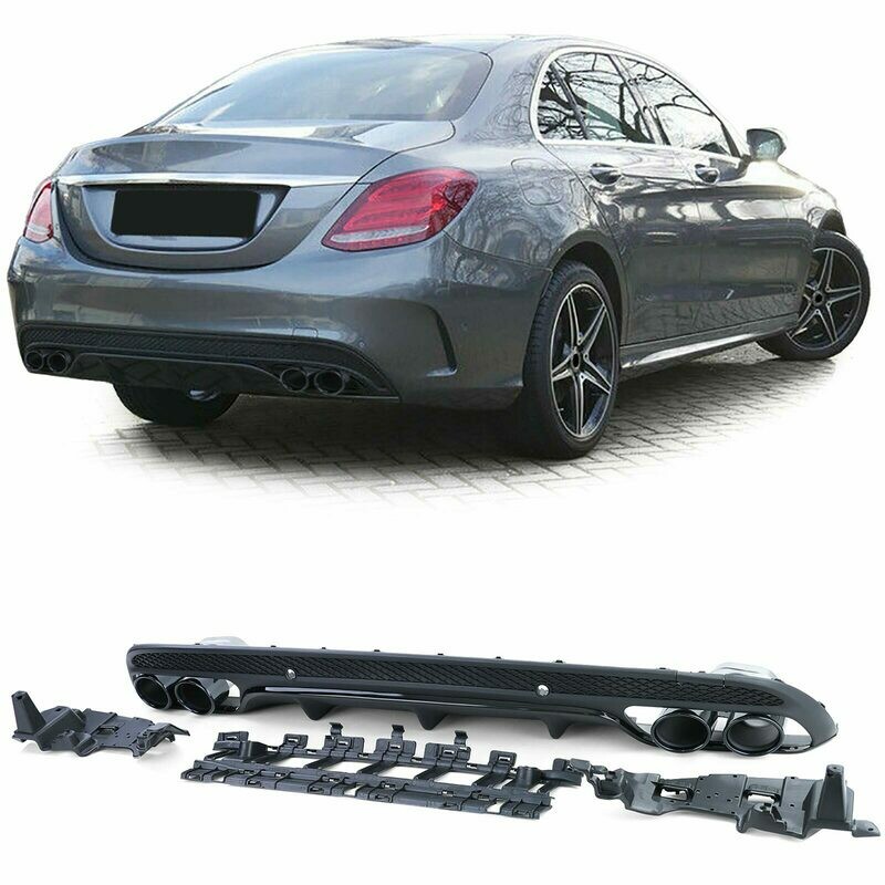 Diffuseur de pare-chocs arriére Look AMG pour Mercedes C W205 2013 - 2018