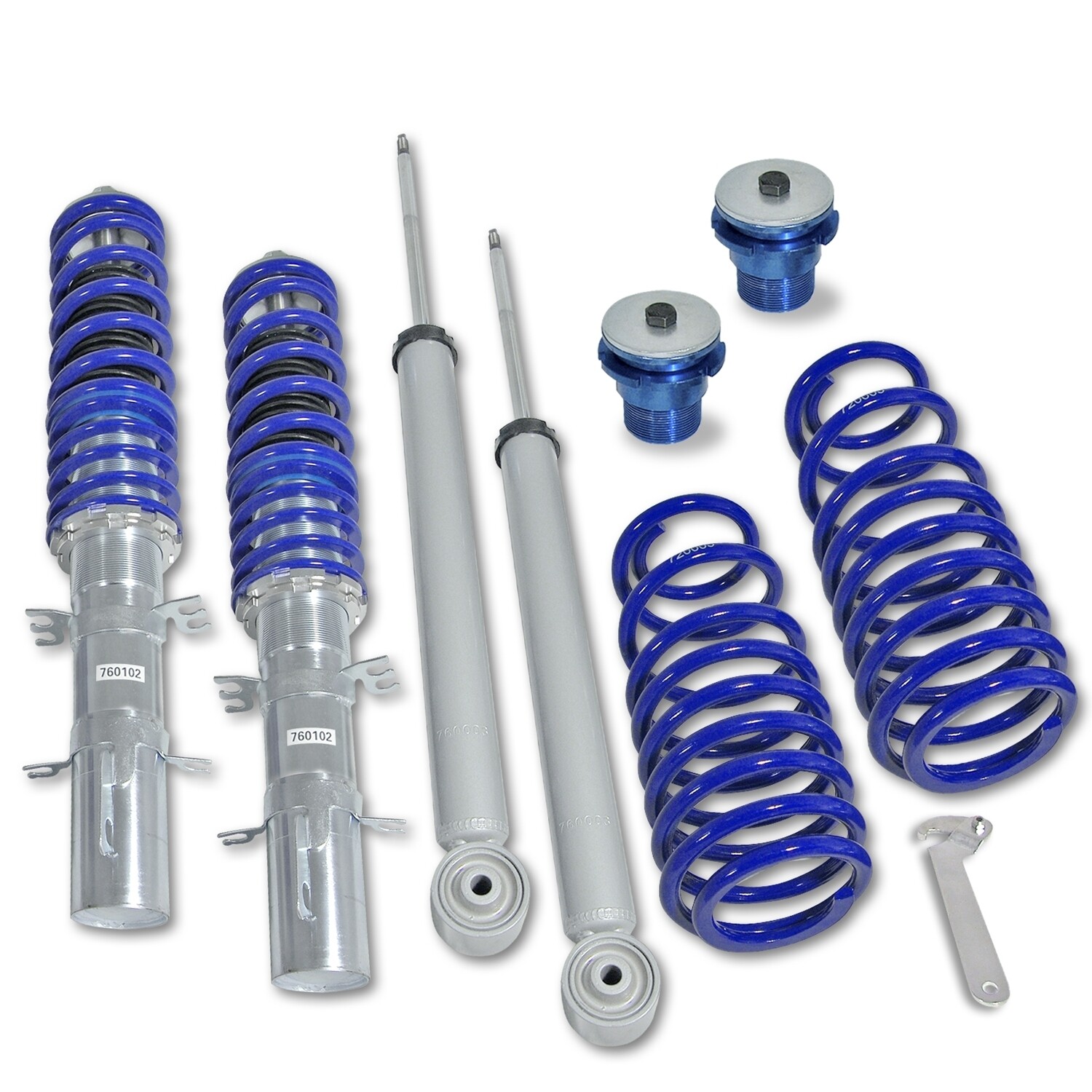 Combinés filetés / Coilovers BlueLine pour Volkswagen Golf 4 + Bora 1997 - 2006